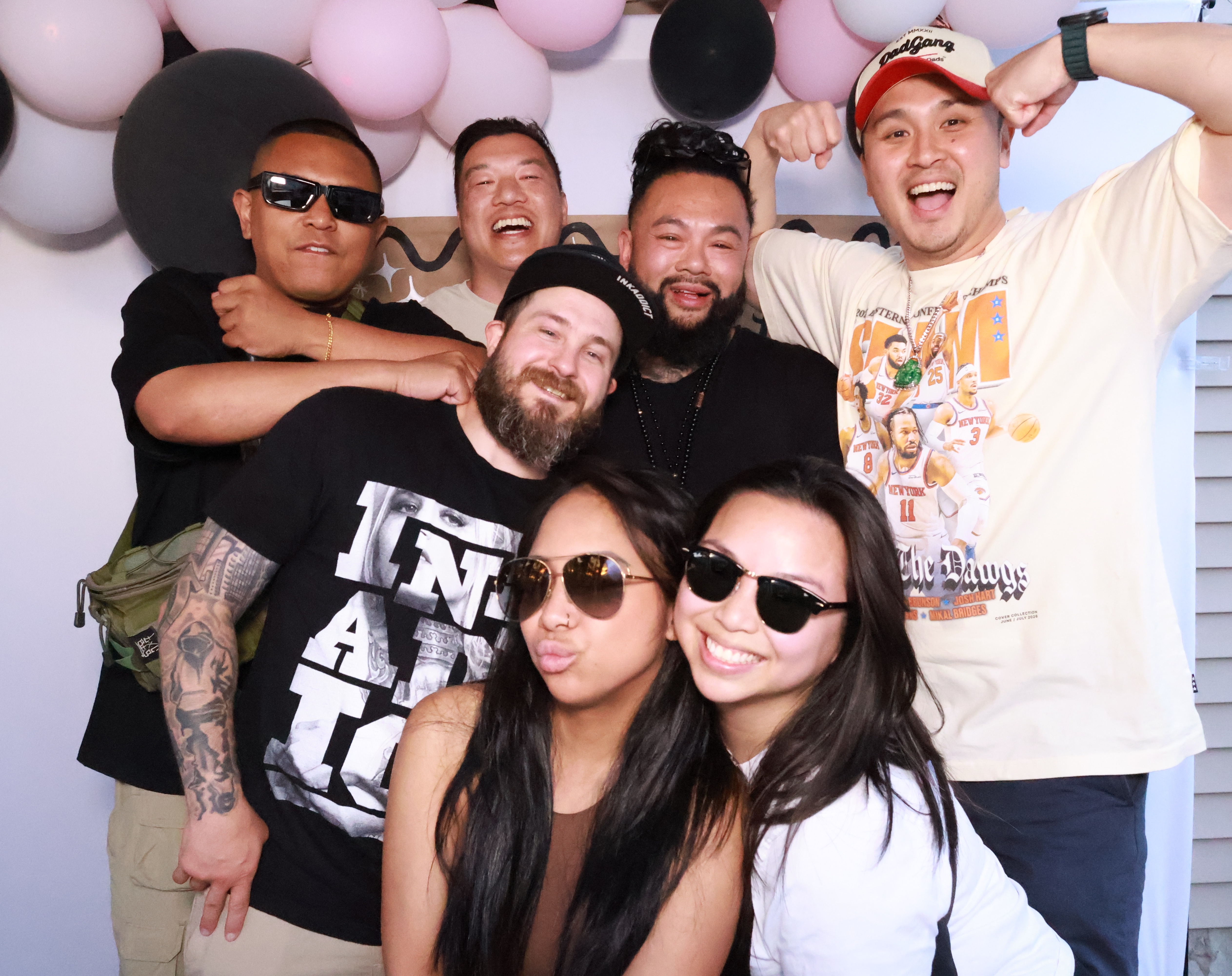 Friends at the photo booth