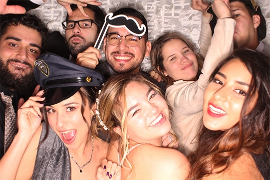 Party photo booth group